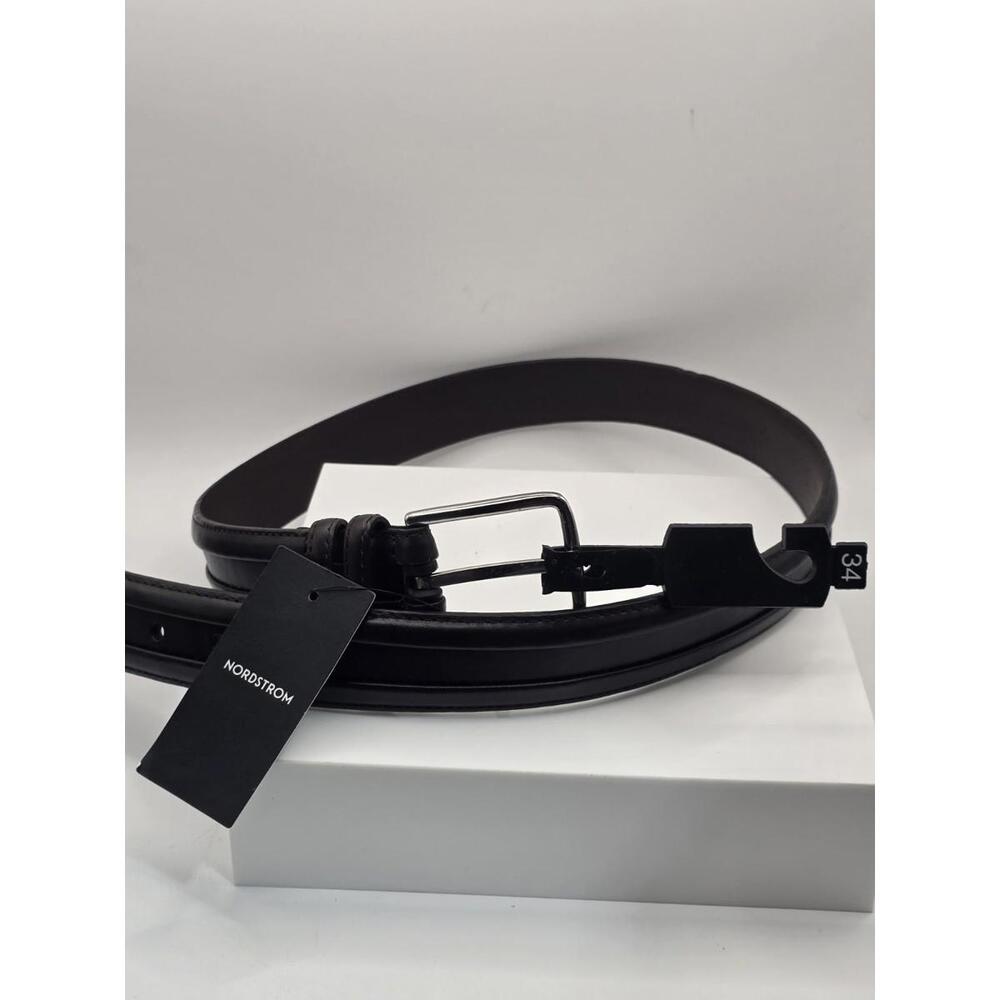 NWT Nordstrom Bradley Modern Leather Belt - Chocolate Brown - Size 34